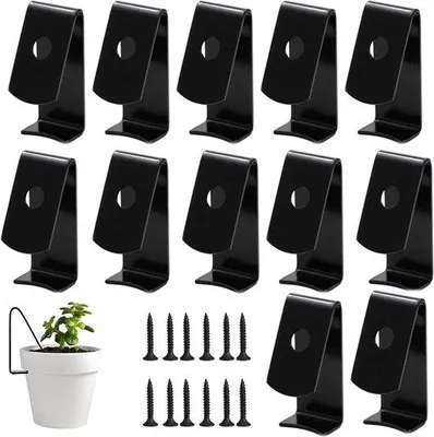 Produktbild von Pflanzenhänger 12 Stück schwarze Wandhaken für Töpfe 12-20 cm