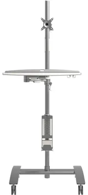 Immagine prodotto di Supporto per computer Dataflex ViewMate - Dimensioni dello schermo: fino a 61 cm (24 pollici) - Capacità di carico di 30 kgTipo di schermo supportato: - Schermo piatto - 166,5 cm di altezza x 63,6 cm di larghezza x 60 cm di profondità - Supporto da pavimento - Argento