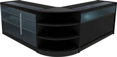 Produktbild von Demeter LED Verkaufstheken-Set LM60 + K1500 + B1500 - Schwarz