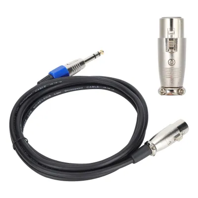 Obrázok produktu pre Kábel XLR, XLR samica na 6,35 mm kábel, XLR na 1/4 palca kábel, XLR na 1/4 palca kábel, mikrofónový kábel, vyvážený signálový kábel