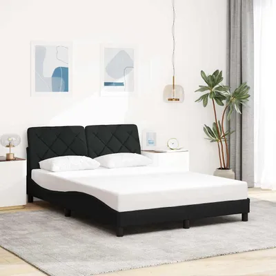 Immagine prodotto di vidaXL Struttura letto con LED senza materasso nero 120x200 cm tessuto