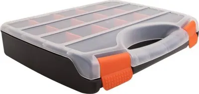 Zdjęcie produktu dla DELOCK Sortimentsbox mit 17 Fächern  orange / schwarz