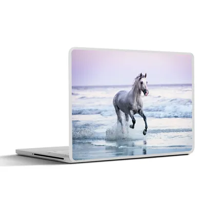 Produktbild von MuchoWow® Laptop Aufkleber Sticker Cover Pferd - Meer - Pastell 40x30 cm - Laptop Dekoration - Selbstklebend