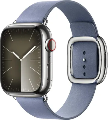 Image de Apple Modern Buckle FineWoven pour l'Apple Watch Series 1 à 9 / SE (38/40/41 mm) | Series 10 / 11 (42 mm) - Taille M - Bleu Lavande