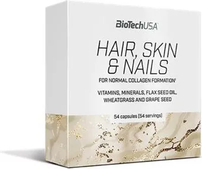 Produktbild von BioTech USA Hair, Skin & Nails 54 Kapseln / Haut, Haare & Nägel / Sportnahrung mit Vitaminen, Mineralien und Pflanzenextrakten