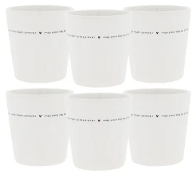 Produktbild von 6er Set Becher ohne Henkel mit Schriftzug für 300ml Bastion Collections