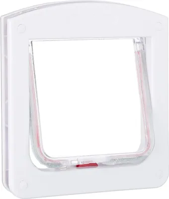 Produktbild von Famanu Katzenklappe mit Magnet - 3,3 x 20 x 22 cm - Weiß