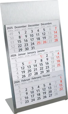 Produktbild von Timr Tischkalender zum Aufstellen aus Edelstahl I Für 2 Jahre 27/28 I tr093