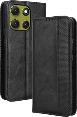 Produktbild von Motorola Moto G86 Hülle - Coverup Vintage Style Klapphülle - Schwarz