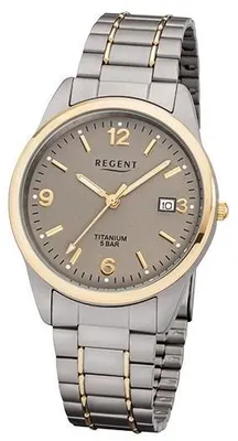 Produktbild von Regent Herren Armbanduhr 1310.91.92 F-1107 Titan gold IP