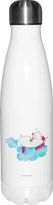 Produktbild von Mr. & Mrs. Panda thermobehälter Einhorn Verliebt - Weiß - Geschenk, trinkflaschen, Liebe, Thermosflasche, Wasserflasche, Getränkeflasche, Wolke, thermo trinkflasche