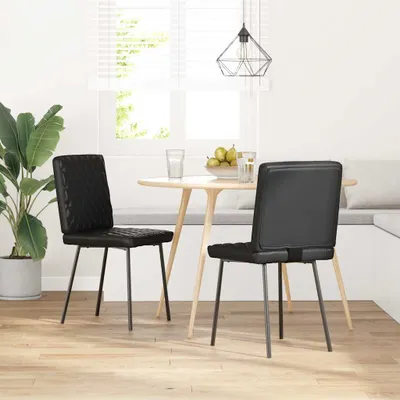 Immagine prodotto di Sedie da Pranzo 2 pz Nere in Pelle finta