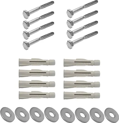 Produktbild von Schrauben- & Dübelset (8x Schrauben + 8x Unterlegscheibe + 8x Dübel)