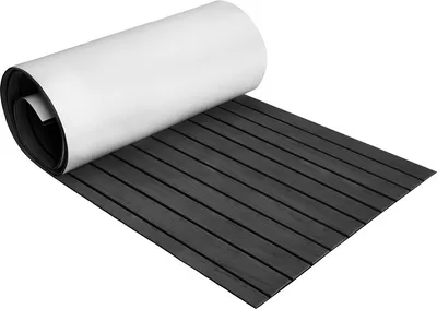 Produktbild von Jopassy Bodenbelag Matte Teak Decking Marine Boot Bodenbelag Eva-Schaum Anti-Rutsch, für Boote Yacht Marine Bodenbelag ,1pcs 240x90cm Streifen (Dunkelgrau)