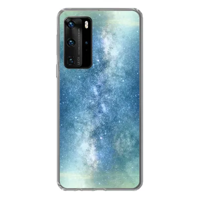 Produktbild von MuchoWow® Handyhülle Schutzhülle Hülle für Huawei P40 Pro Sterne - Himmel - Blau - Jungen - Mädchen - Kinder Silikon Softcase Handy Hülle - Schutz