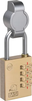 Produktbild von BASI - Drehriegelschloss - HS 361 - inkl. Messing-Vorhangschloss - mit Zahlencode - ZK9000-1361