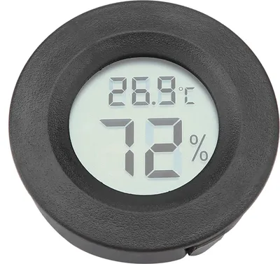 Immagine prodotto di Mini termometro digitale LCD Igrometro di forma rotonda Misuratore di temperatura e umidità per rettili
