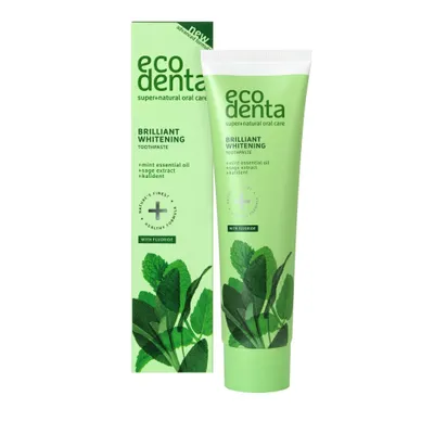 Produktbild von Ecodenta | Zahncreme Whitening - 100ml - Mit Minzl & Salbei - Fr natrliche Zahnaufhellung & frischen Atem