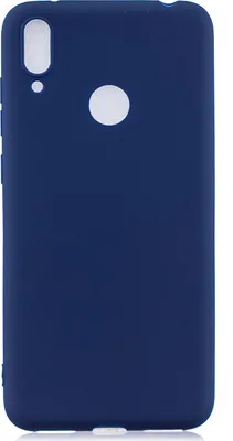 Produktbild von Für HUAWEI Y7 2019 Lovely Candy Color Matte TPU Anti-Scratch rutschfeste Schutzhülle Rücken Case Navy