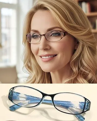 Produktbild von GKA Damen Lesebrille 2,0 feminin blau mit tollem Farbverlauf Muster Brille