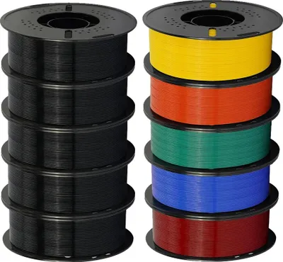 Obrázok produktu pre Súprava filamentov pre 3D tlačiarne, 10 kg zmesi farieb PETG, priemer 1,75 mm, PETG D
