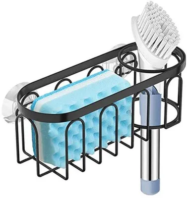Produktbild von 2-in-1 Schwammhalter mit Saugnapf - Edelstahl
