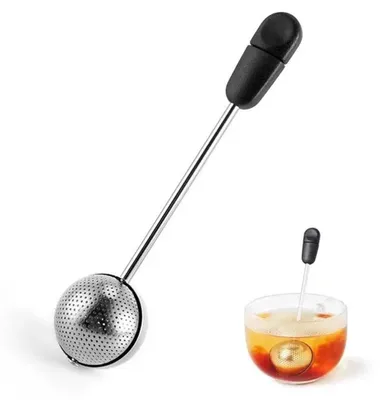 Thee-ei infuser, drehbar, Edelstahl, für losen Tee