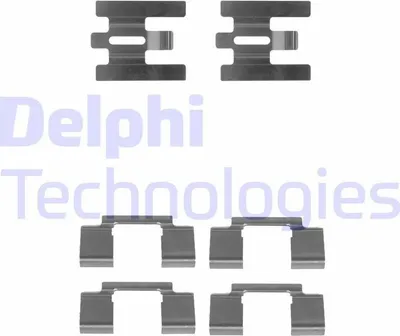 Produktbild von DELPHI LX0224 Zubehörsatz Scheibenbremsbelag Vorne für VOLVO 940 II Kombi (945) 940 Kombi (945) 740 Kombi (745) 740 (744) 940 (944)