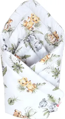 Produktbild von BABYLUX Einschlagdecke BABYHÖRNCHEN 75x75cm Neugeborene 124. Africa_Tiere