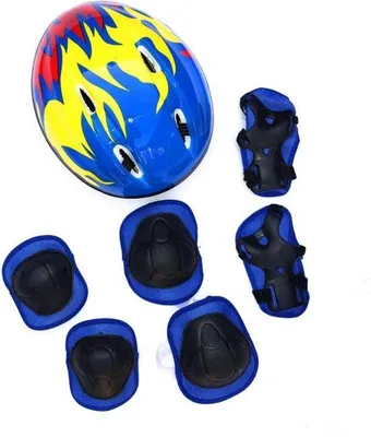 Produktbild von Knieprotektoren - Schützende Accessoires für Inline-Skater; Set aus 6 Protektoren für Kinder