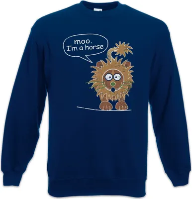 Produktbild von Urban Backwoods Moo I'm A Horse, Sweatshirt, Farbe: Navy, Größe: S