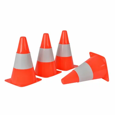 Immagine prodotto di Set di 4 coni stradali rosso/bianco