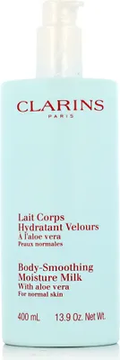 Obrázek produktu pro Clarins Body-Smoothing Moisture Milk, Mléko, Unisex, Hydratující, Vyhlazující, Změkčující, Univerzální pleť, 400 ml, Pumpovacíc lahvička