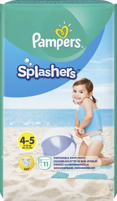 Produktbild von Pampers Schwimmwindeln Splashers Größe 4 - 5 Tragepack 11 Stück