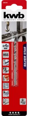 Immagine prodotto di kwb 206548 HSS Metal twist drill bit 4.8 mm Total length 86 mm DIN 338 Cylinder shank 1 pc(s)