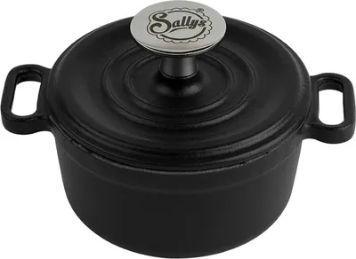 Produktbild von Sallys Gusseisen - Serviertopf - Ø 14 cm - Mattschwarz