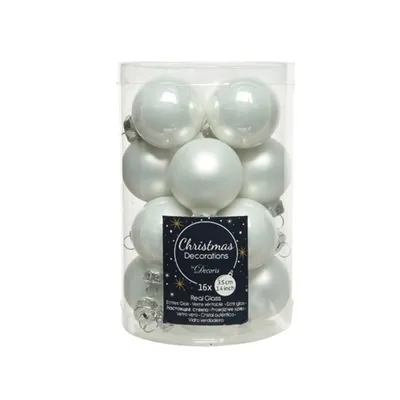 Immagine prodotto di Pupazzetti di Natale bianchi Set di 16 pezzi da 3,5 cm