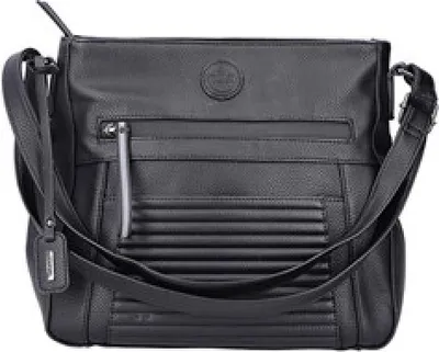 Image de Rieker Damen sac à bandoulière détail matelassé H1481, Couleur:Noir