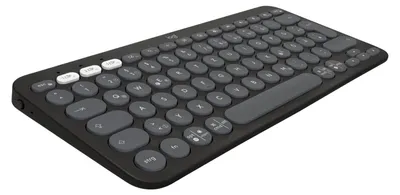 Image de Clavier Bluetooth sans fil Pebble Keys 2, modèle K380S, gris foncé, compatible avec plusieurs appareils