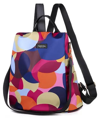 Produktbild von Fmeida Rucksack diebstahlsicher Damen Taschenrucksack 2 in 1 Nylon Handtaschen W