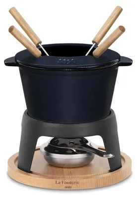 Productafbeelding van Fondueset van gietijzer voor 4 personen, voor kaas en chocoladefondues