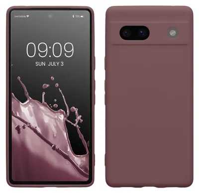Produktbild von kwmobile Handyhülle für Google Pixel 7a Hülle - weiches Handy Silikon Case - Schutzhülle Cover - Grape