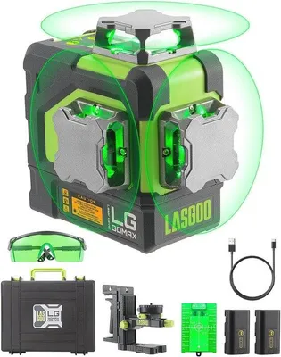 Immagine prodotto di 3 laser rotanti a 360° con batteria ricaricabile e valigetta di trasporto