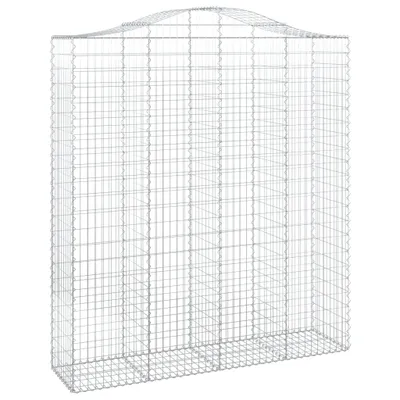 Produktbild von vidaXL Gabione mit Hochbogen 200x50x220/240 cm Verzinktes Eisen