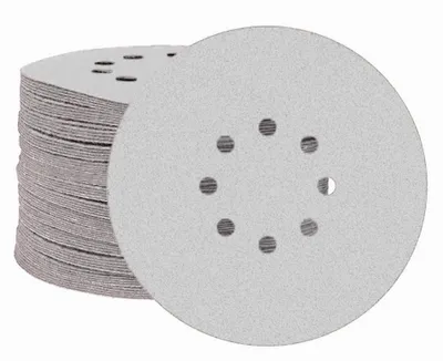 Produktbild von MioTools Shark Klett-Schleifscheiben, 225 mm, 8-Loch, f. Trockenbauschleifer, Normalkorund (25 Stk.) K60