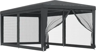 Produktbild von vidaXL Partyzelt mit 6 Mesh-Seitenwänden Anthrazit 3x6 m HDPE