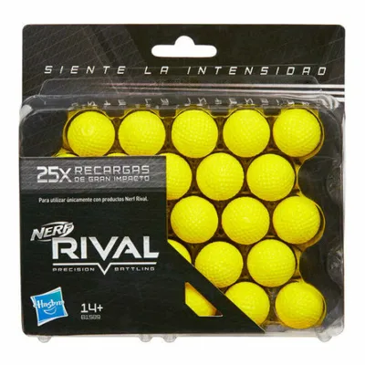 A package of Nerf Rival foam balls.
