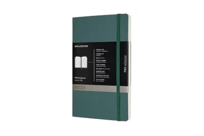 Produktbild von Professionelles Notizbuch Large A5 Softcover 96 Blatt waldgrün.