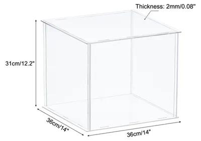 Produktbild von Klare Vitrine Acryl Box Staubdichte Box Vitrine Zusammenbauen 35x35x30cm fš¹r Sammlerstš¹cke Kunsthandwerk
