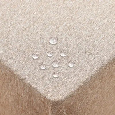 Immagine prodotto di Tovaglia rettangolare effetto lino, lavabile, 140x240 cm, in poliestere, idrorepellente